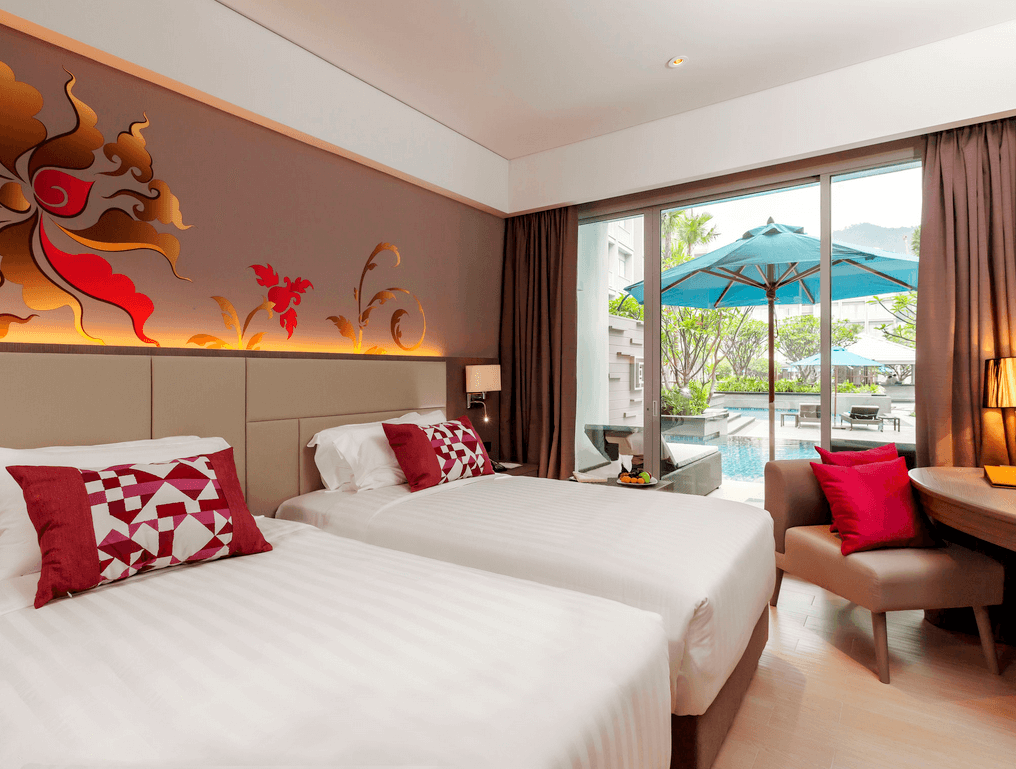 Deluxe Room Pool Access 2 Single Beds 